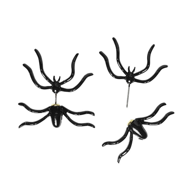 Halloween Oorbellen Zwart Spinnen van Widmann koop je bij Partywinkel