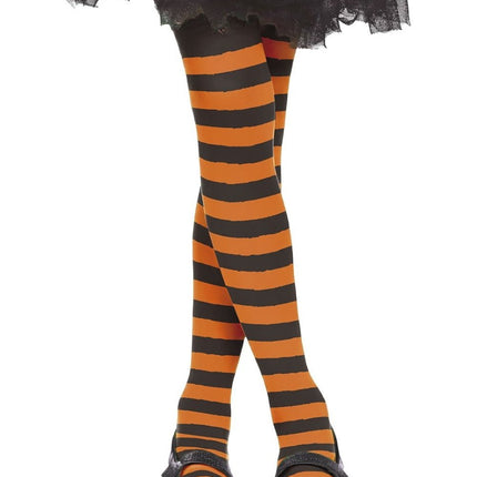 Halloween Panty Kind Zwart Oranje Gestreept van Fiestas Guirca koop je bij Partywinkel