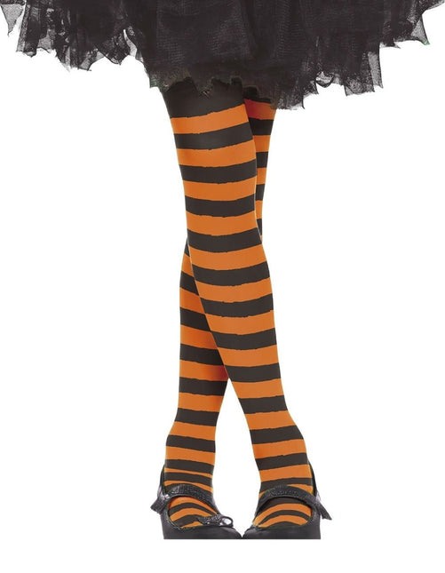 Halloween Panty Kind Zwart Oranje Gestreept van Fiestas Guirca koop je bij Partywinkel