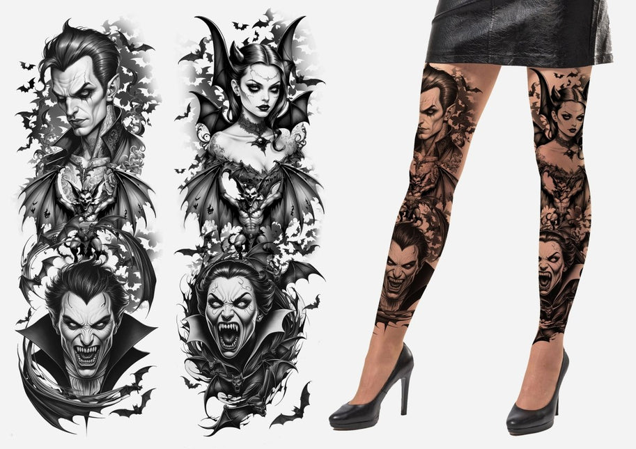 Halloween Panty Tattoo Effect Vampier van Fiestas Guirca koop je bij Partywinkel