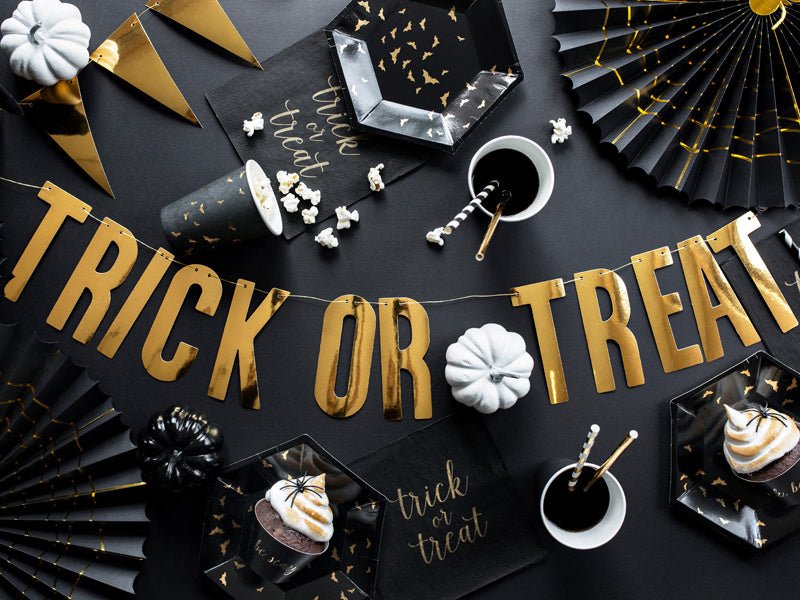 Halloween Papieren Waaiers Set 32 - 40cm 2 delig van Partydeco koop je bij Partywinkel
