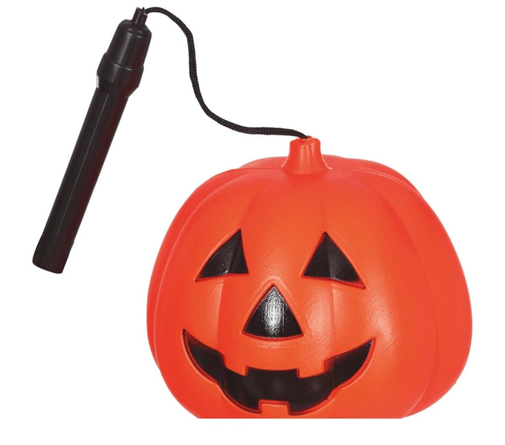 Halloween Pompoen Lampion met Licht 10cm van Fiestas Guirca koop je bij Partywinkel