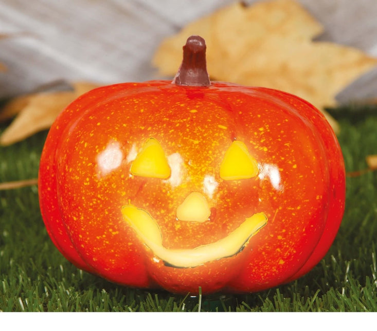 Halloween Pompoen met Licht 16cm van Fiestas Guirca koop je bij Partywinkel