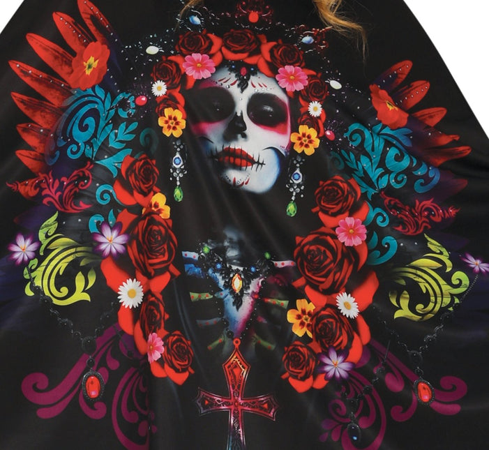 Halloween Poncho Dames Catrina van Fiestas Guirca koop je bij Partywinkel
