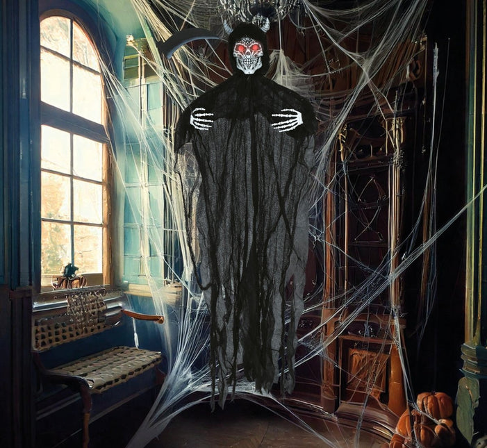 Halloween Pop Duivels Skelet Met Licht En Geluid 1,3m van Fiestas Guirca koop je bij Partywinkel