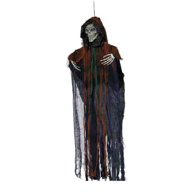 Halloween Pop Gekleurd Skelet Met Licht, Geluid En Beweging 1,2m van Fiestas Guirca koop je bij Partywinkel