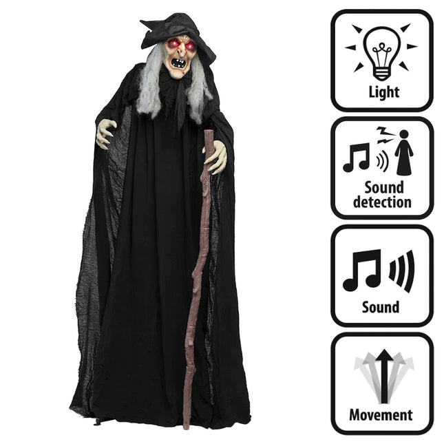 Halloween Pop Heks Endora 1,7m van Boland koop je bij Partywinkel