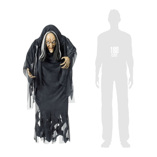 Halloween Pop Heks Met Bochel 1,4m van Widmann koop je bij Partywinkel