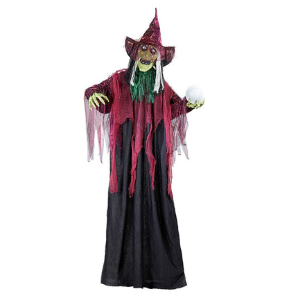 Halloween Pop Heks Met Licht 1,7m van Widmann koop je bij Partywinkel