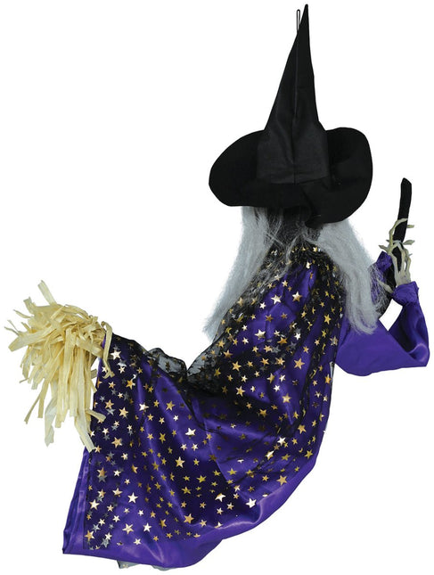 Halloween Pop Heks Met Licht, Geluid En Beweging 75cm van Fiestas Guirca koop je bij Partywinkel