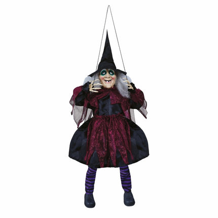 Halloween Pop Heks Op Schommel 1m van Fiestas Guirca koop je bij Partywinkel