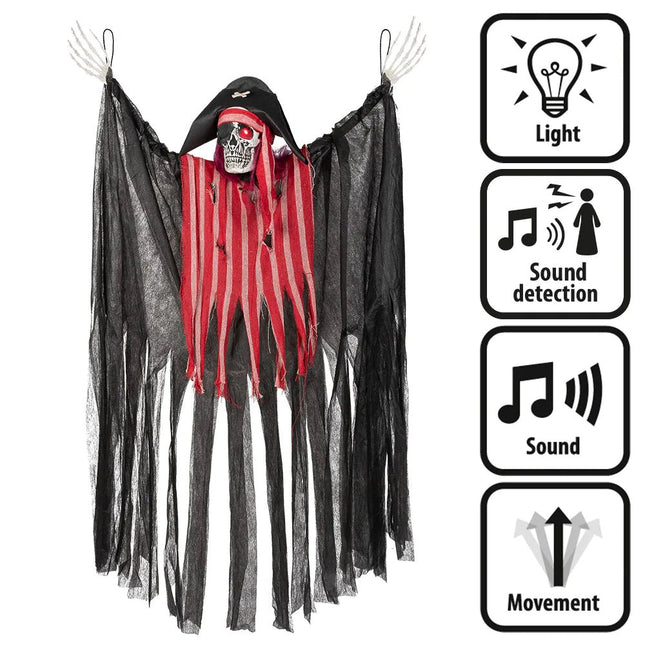 Halloween Pop Lachende Piraat 1,6m van Boland koop je bij Partywinkel