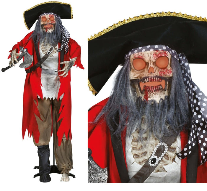 Halloween Pop Piraat Met Licht, Geluid En Beweging 1,9m van Fiestas Guirca koop je bij Partywinkel