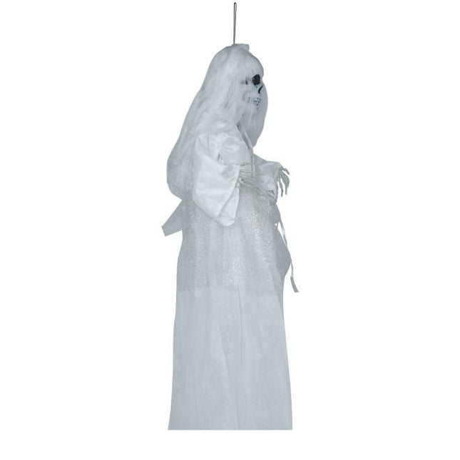 Halloween Pop Skelet Bruid Met Licht En Geluid 90cm van Fiestas Guirca koop je bij Partywinkel