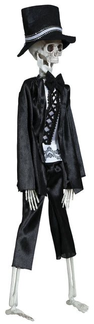 Halloween Pop Skelet Met Pak 40cm van Fiestas Guirca koop je bij Partywinkel