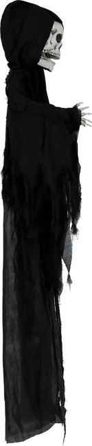 Halloween Pop Skelet Zwart Twee Schedels Met Licht En Geluid 1,7m van Fiestas Guirca koop je bij Partywinkel