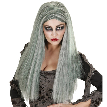 Halloween Pruik Grijs Zombie van Widmann koop je bij Partywinkel