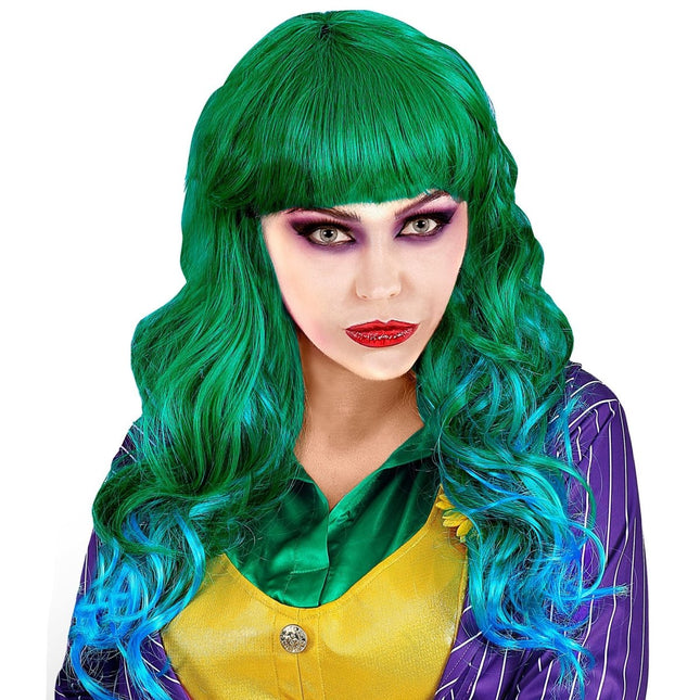 Halloween Pruik Groen Dames Joker van Widmann koop je bij Partywinkel