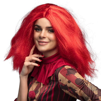 Halloween Pruik Rood van Boland koop je bij Partywinkel