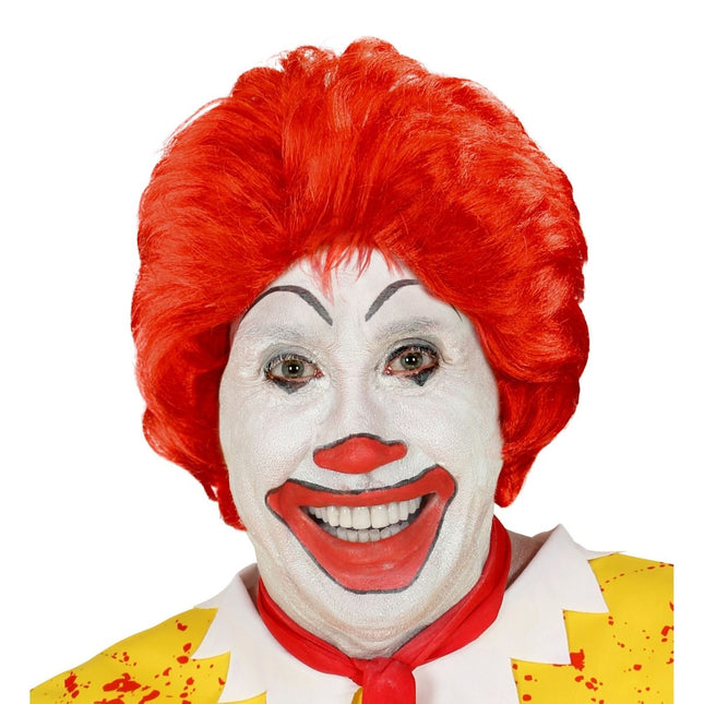 Halloween Pruik Rood Ronald van Widmann koop je bij Partywinkel