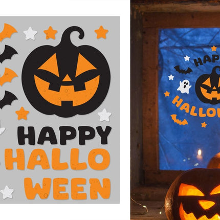 Halloween Raamdecoratie Happy Halloween 50cm van Fiestas Guirca koop je bij Partywinkel