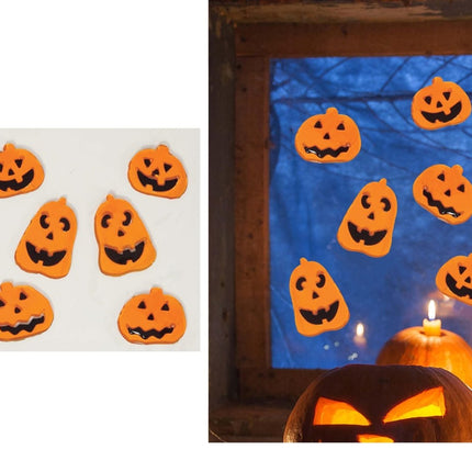 Halloween Raamdecoratie Pompoen 25cm van Fiestas Guirca koop je bij Partywinkel