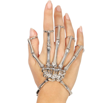 Halloween Ring Zilver Skelet van Fiestas Guirca koop je bij Partywinkel