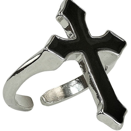 Halloween Ring Zwart Kruis van Widmann koop je bij Partywinkel