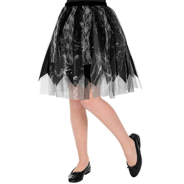 Halloween Rok Zwart Kind van Widmann koop je bij Partywinkel