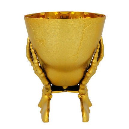 Halloween Schaal Goud Schedel 17cm van Boland koop je bij Partywinkel