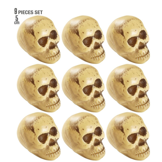 Halloween Schedel 9st van Widmann koop je bij Partywinkel