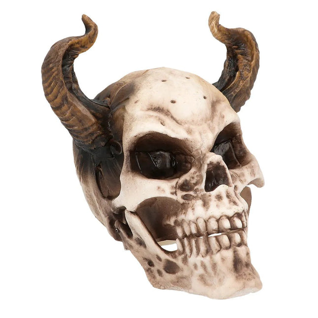 Halloween Schedel Duivel Met Beweegbare Kaak 20cm van Boland koop je bij Partywinkel
