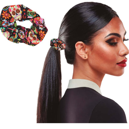 Halloween Scrunchie Catrina van Fiestas Guirca koop je bij Partywinkel
