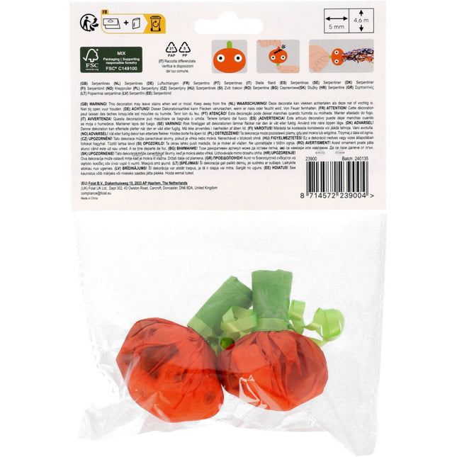 Halloween Confetti Serpentine Pompoen 2st van Folat koop je bij Partywinkel