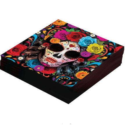Halloween Servetten Doodshoofd 33cm van Fiestas Guirca koop je bij Partywinkel