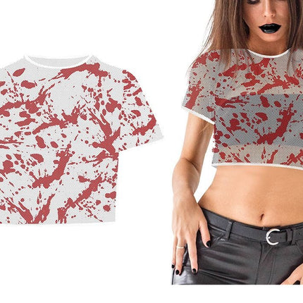 Halloween Shirt Wit Bloedspetters van Fiestas Guirca koop je bij Partywinkel
