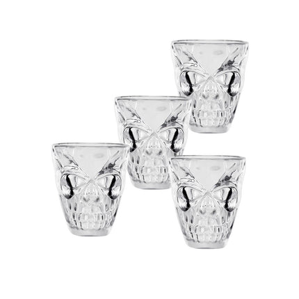 Halloween Shotglaasjes Schedel 50ml 4st van Boland koop je bij Partywinkel