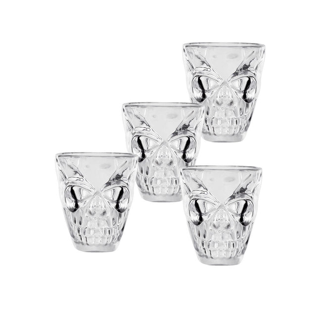 Halloween Shotglaasjes Schedel 50ml 4st van Boland koop je bij Partywinkel