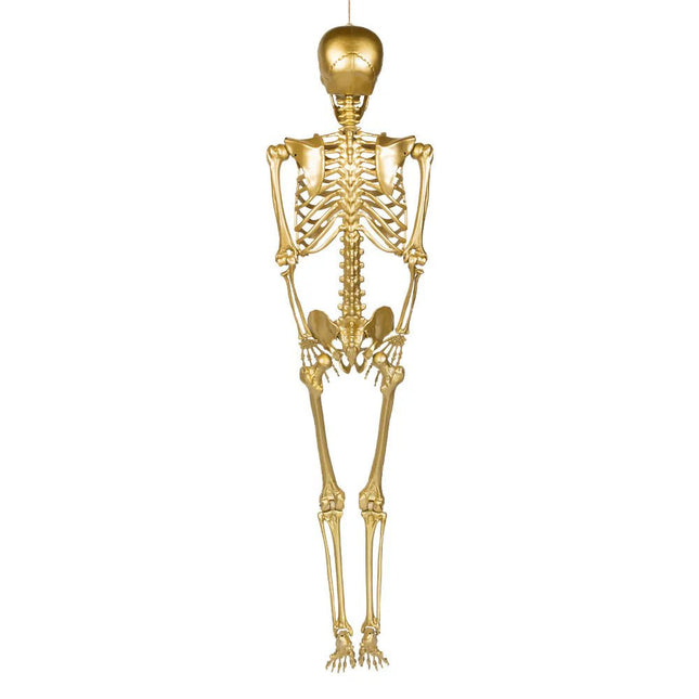 Halloween Skelet Goud 1,6m van Boland koop je bij Partywinkel