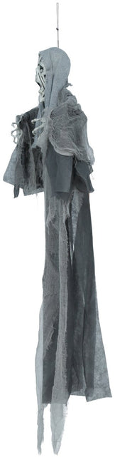 Halloween Skelet Hangend Geest Met Licht, Geluid En Beweging 1,10m van Fiestas Guirca koop je bij Partywinkel