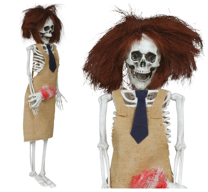 Halloween Skelet Hangend Met Schort 40cm van Fiestas Guirca koop je bij Partywinkel