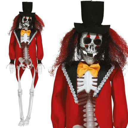 Halloween Skelet Hangend Ringmeester 42cm van Fiestas Guirca koop je bij Partywinkel