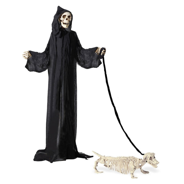Halloween Skelet Tekkel Met Riem van Widmann koop je bij Partywinkel