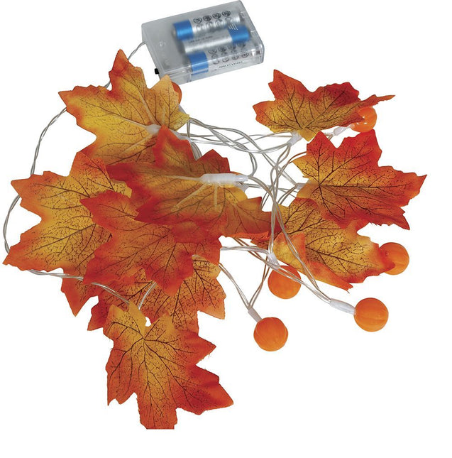 Halloween Slinger Leds Pompoenbladeren van Fiestas Guirca koop je bij Partywinkel