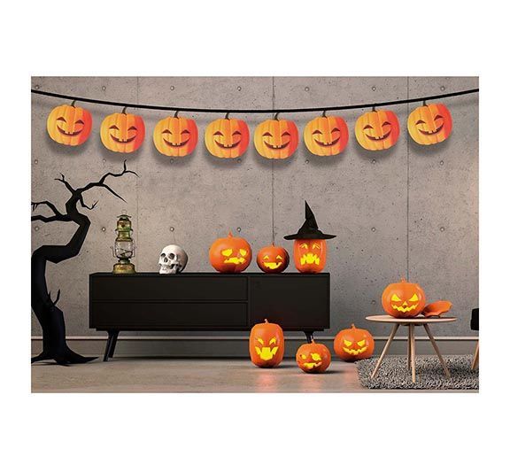 Halloween Slinger Pompoen 3m van Fiestas Guirca koop je bij Partywinkel