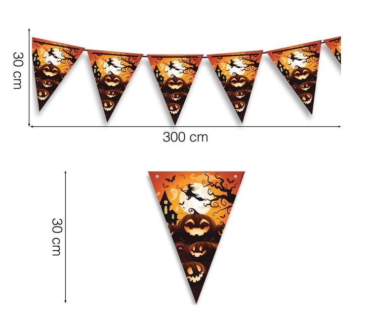 Halloween Slinger Pompoenen 3m van Fiestas Guirca koop je bij Partywinkel