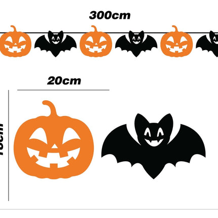Halloween Slinger Zwart Oranje 3m van Fiestas Guirca koop je bij Partywinkel