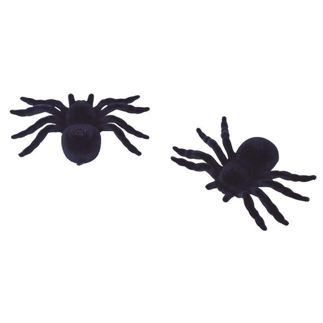 Halloween Spinnen Set 10cm 2 delig van Fiestas Guirca koop je bij Partywinkel
