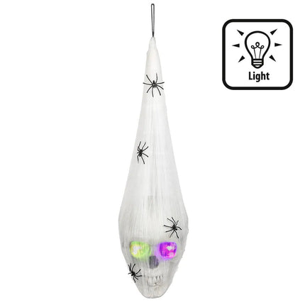 Halloween Spinnenweb Met Schedel van Boland koop je bij Partywinkel