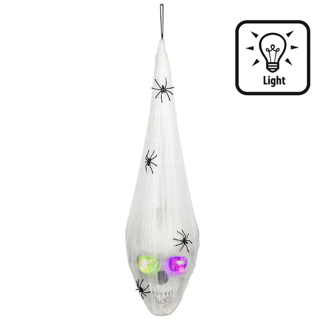 Halloween Spinnenweb Met Schedel van Boland koop je bij Partywinkel